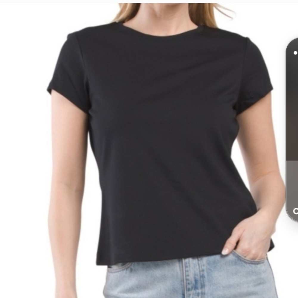 Adrienne Vitadini Ponte Knit Two Pack T-shirts - Picture 3 of 6